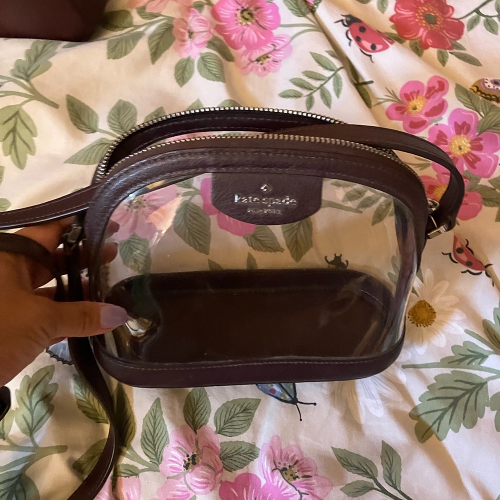 Kate Spade Clear and burgundy Crossbody Bag